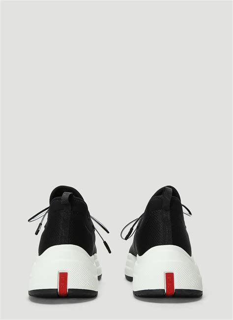 neoprene sneaker prada on feet|prada lane shoes.